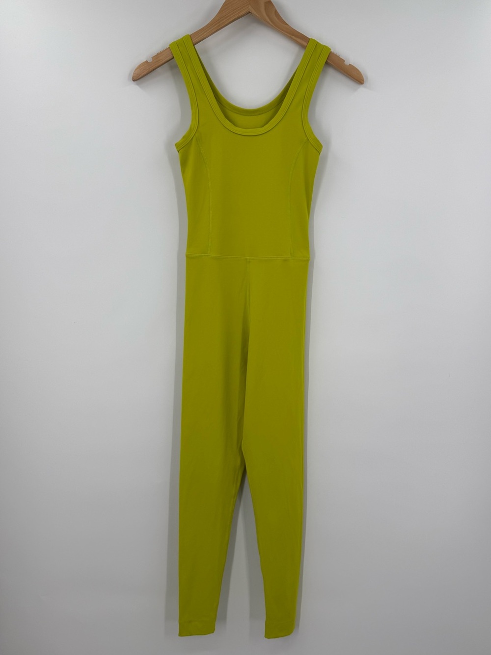 Set Active Sportbody Scoop Neck Unitard Onesie Jumpsuit | Chartreuse Lime | XS